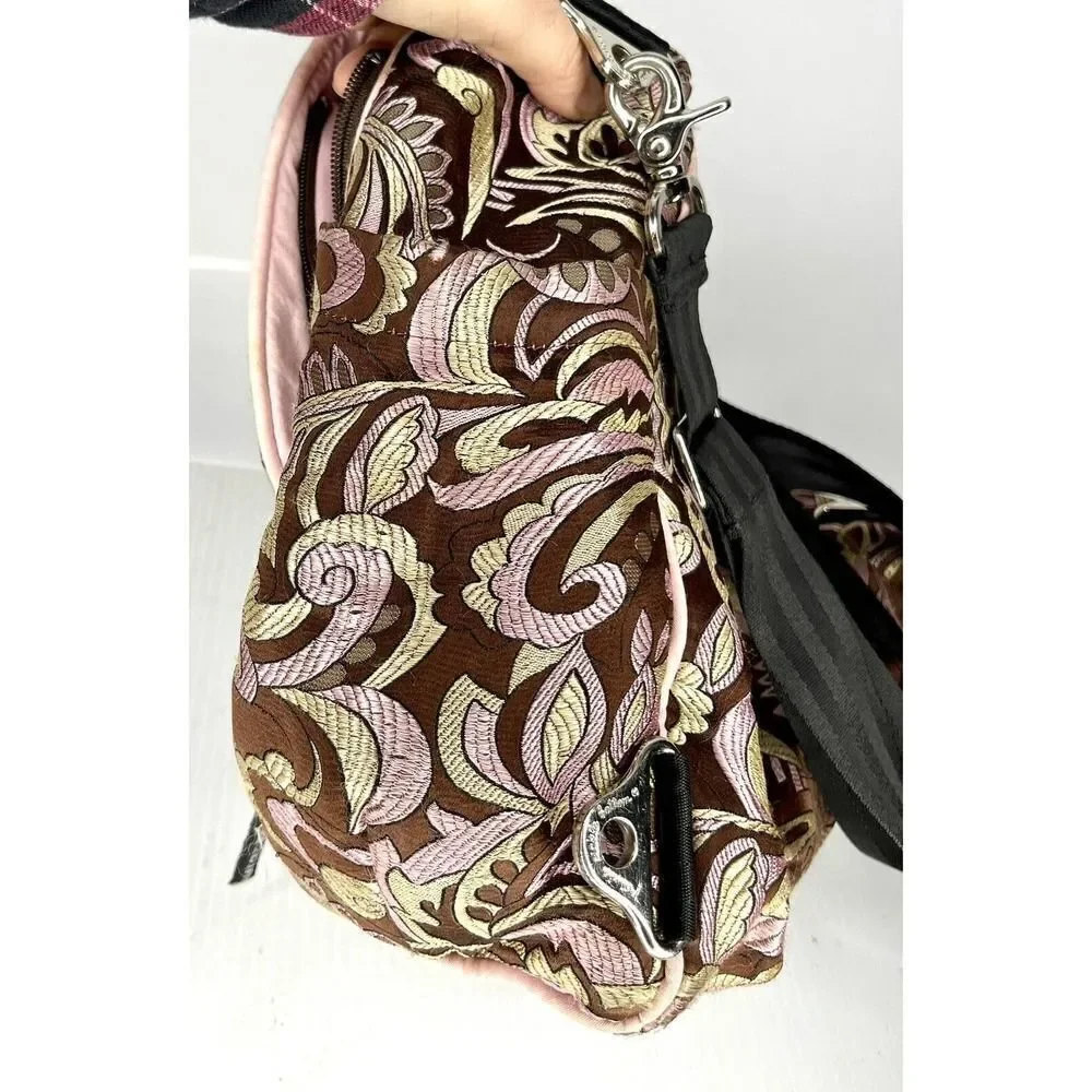 Petunia Pickle Bottom Pink and Purple Diaper Bag with Adjustable Strap FUC